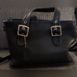 ✨ Vintage Coach Black Leather Satchel ✨